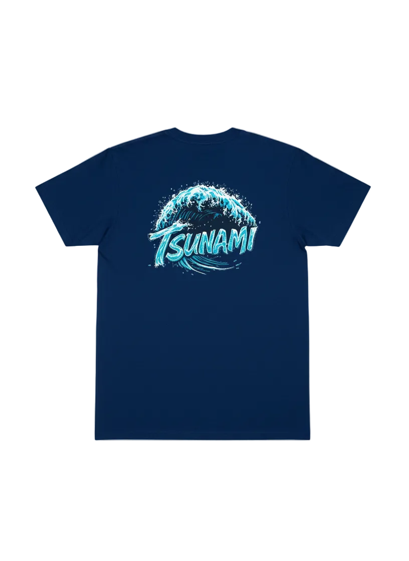 Wave Splash Tee in Wavy Navy